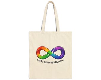 Bolso con el símbolo del infinito de la neurodiversidad / Aceptación del autismo, orgullo autista