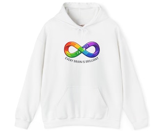 Sudadera con capucha con el logo de Neurodiversidad Infinity / orgullo autista, aceptación del autismo
