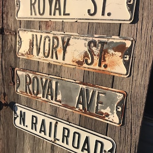 Antique Street Sign~1940&#39;s~Stamped Steel~Yard Decor~Rustic Original
