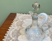 Antique Intaglio CRUET Pattern Opalescent Opal Northwood oil vinegar