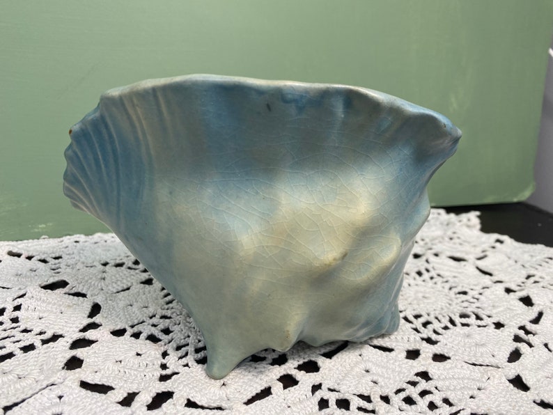 Antique Roseville SHELL Magnolia Blue Vase Bowl Jardiniere Etsy