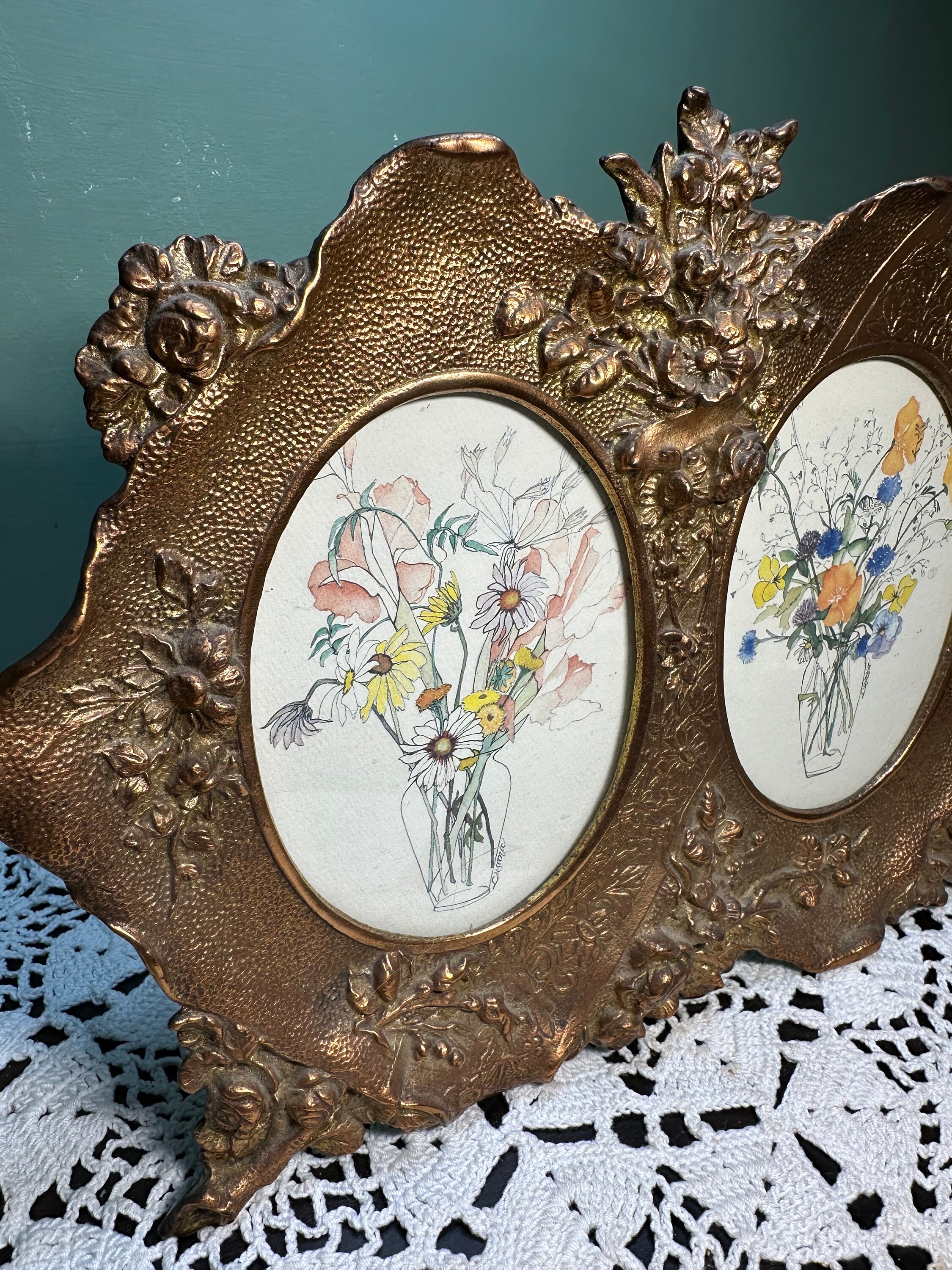 Antique DOUBLE FRAME Aesthetic Movement Elaborate Frame Art Nouveau - Etsy