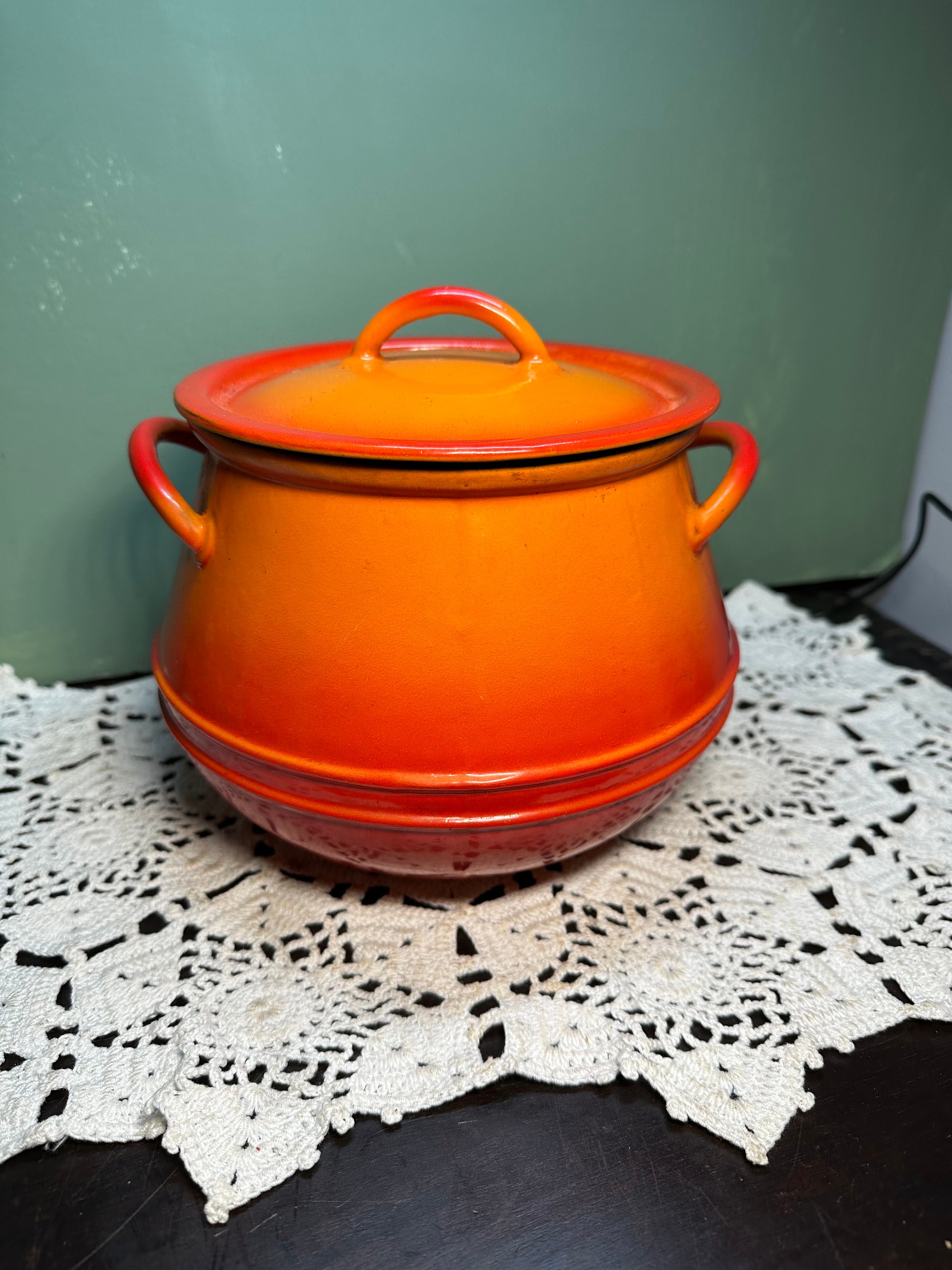 ヴィンテージ DESCOWARE BELGIUM Flame Bean Pot