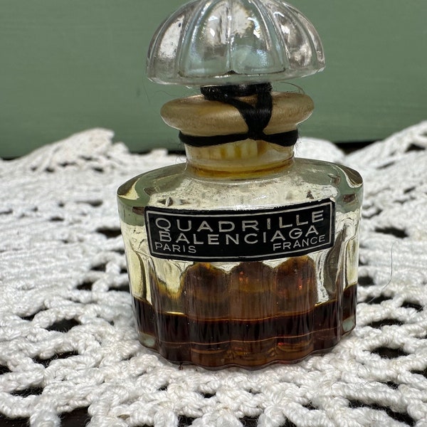 Vintage Perfume Quadrille Balenciaga Temps Eau de Parfum Bottle perfume Cologne