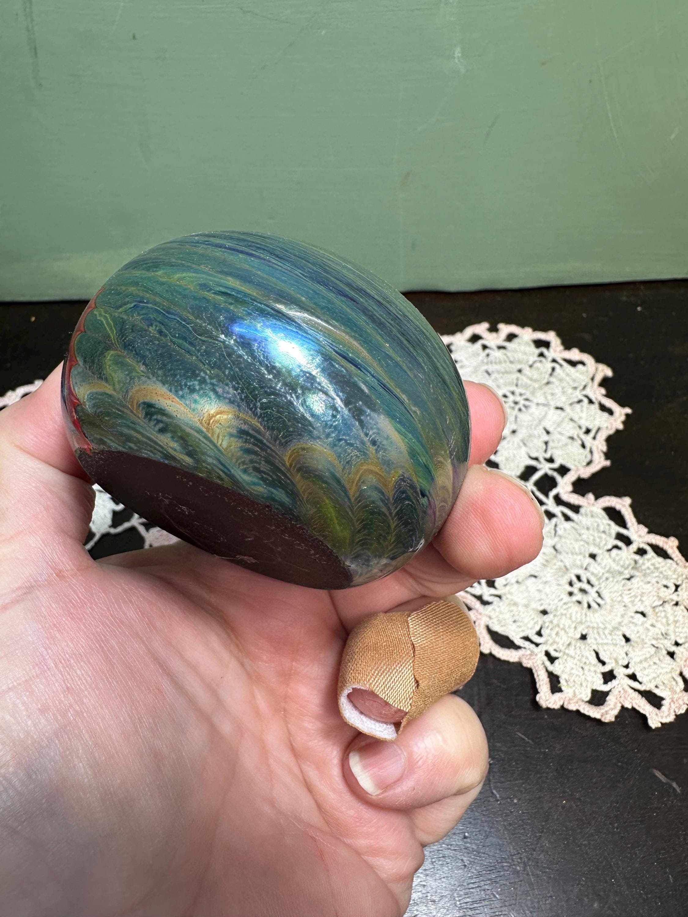 Vintage Lundberg Studio 1984 Signed Paperweight Art Glass PAPER