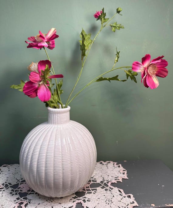 Antique Tiffany and Company VASE Round Gourd White Porcelain