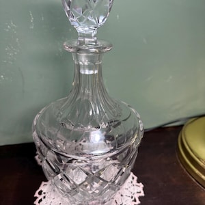 Stunning St Louis DECANTER Crystal Carafe Adour BOTTLE  art glass