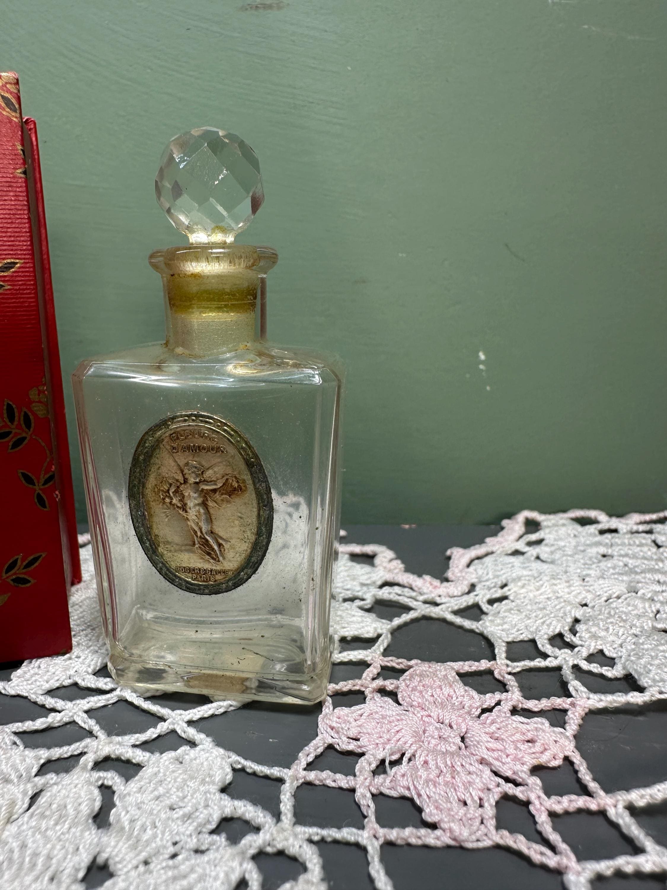 Antique Roger and Gallet Fluers D'amour Perfume Bottle Glass