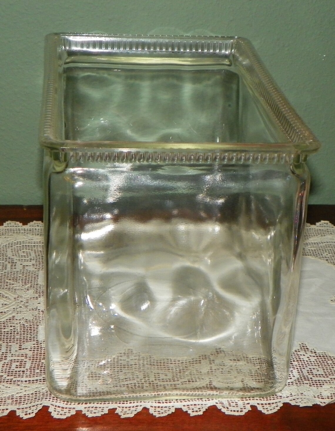 Vintage Clear Glass Battery Box Jar Fish Tank Aquarium Etsy