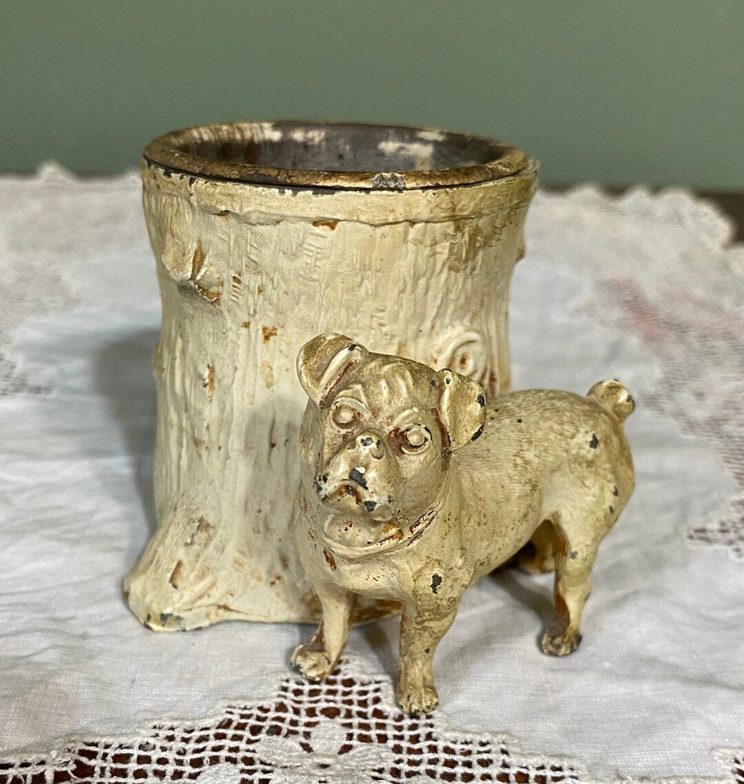 Bull Rack Toothpick Antique Metal Bull Dog Boxer TOOTHPICK Tooth Pick HOLDER Tree Stump - Etsy