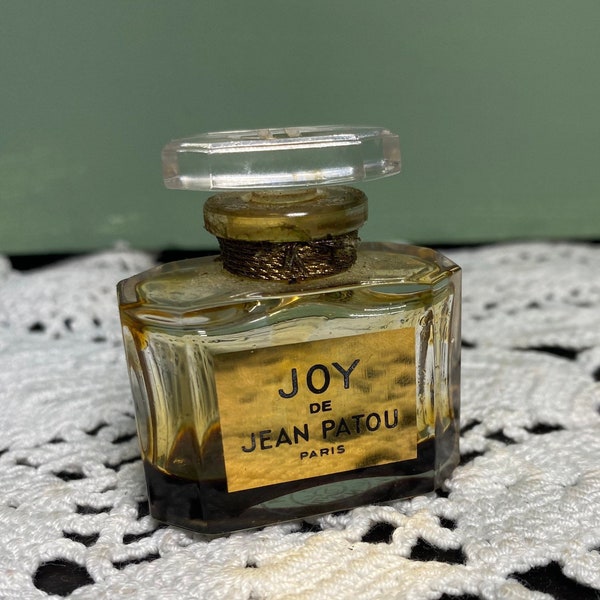 Antique Jean Patou JOY  glass bottle Perfume Temps Eau de Parfum Bottle Cologne