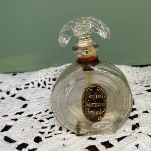 Vintage Perfume Narcissus Elegante France Eua De Parfum Crystal Scent Bottle Glass