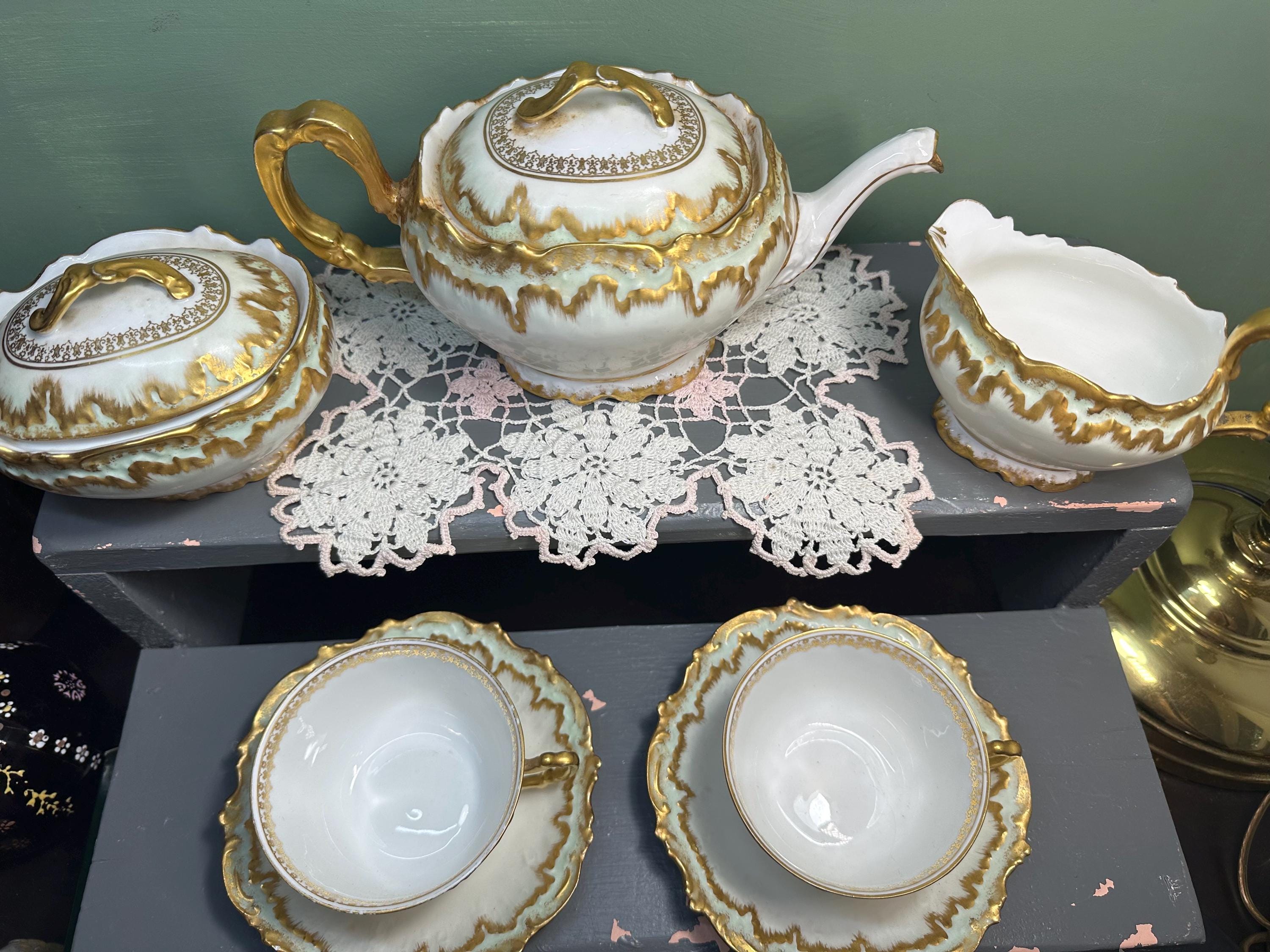 Art Nouveau TEA SET LIMOGES Higgins A Seiter Ny Elite France