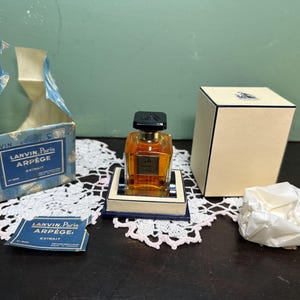 Antique Lanvin Arpege Paris Perfume Extrait Flacon Temps Eau de Parfum Bottle Cologne unopened 1 oz
