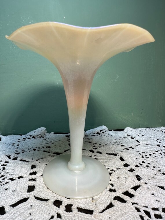 Antique Steuben Calcite Aurene TRUMPET VASE Art Glass - Etsy