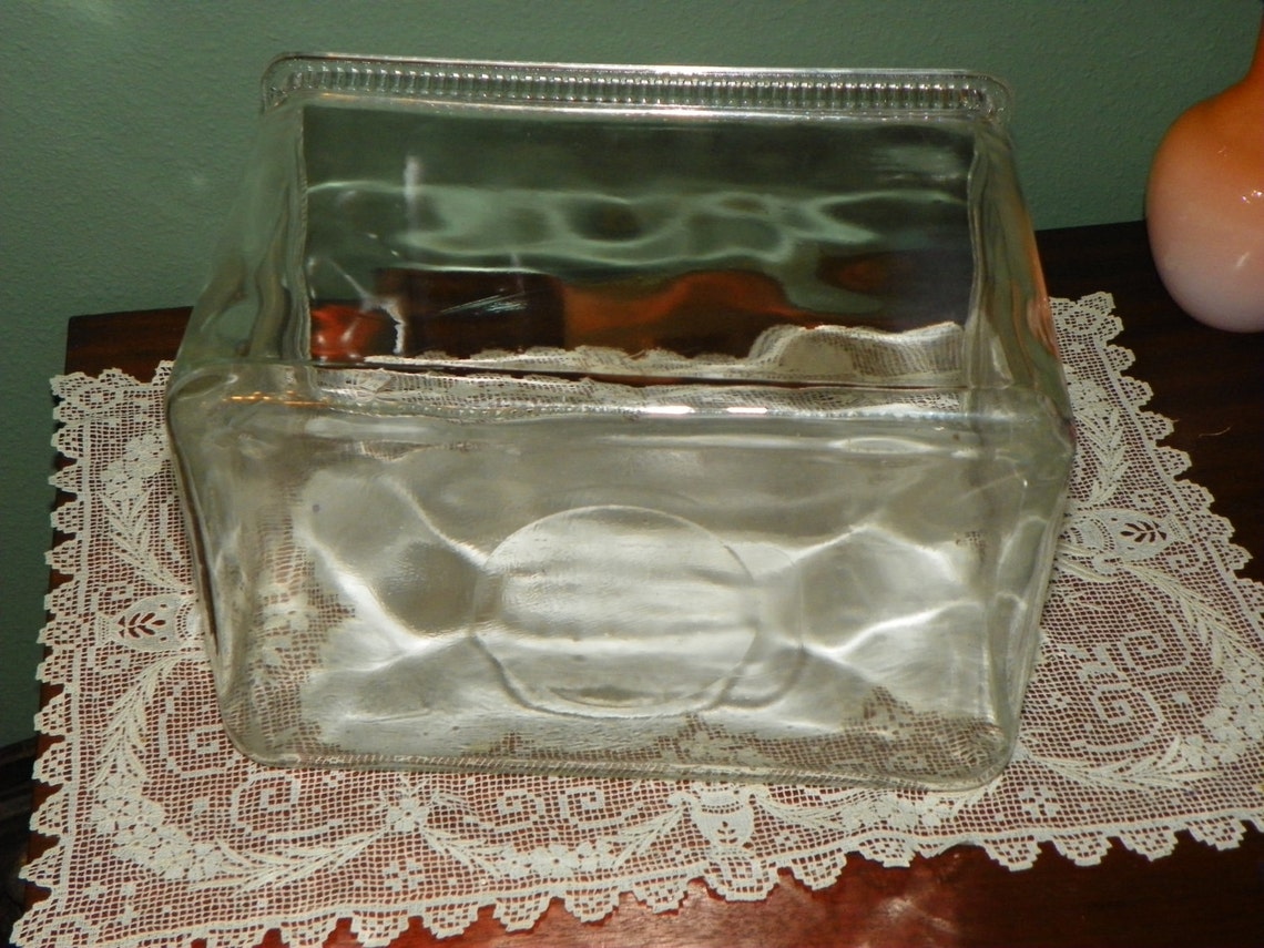 Vintage Clear Glass Battery Box Jar Fish Tank Aquarium Etsy