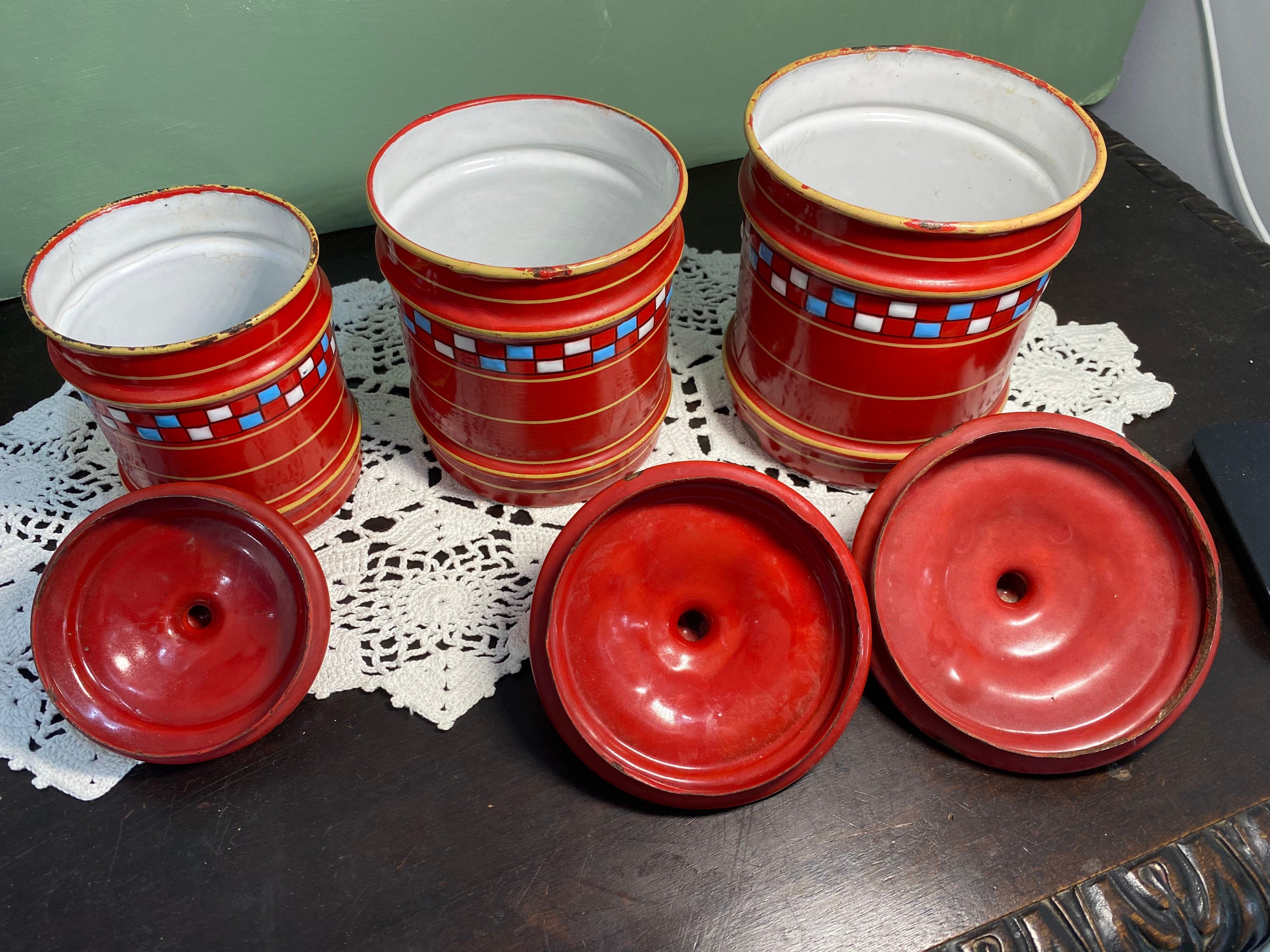 1920s ~ Bb FRERES ~ French Vintage Collectible Enamelware Complete S – FRENCH VINTAGE TRÉSOR
