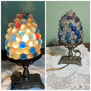Antique Victorian Grapes Lamp Shade Art Glass GLOBE oil lantern Shade light  beaded Lightolier