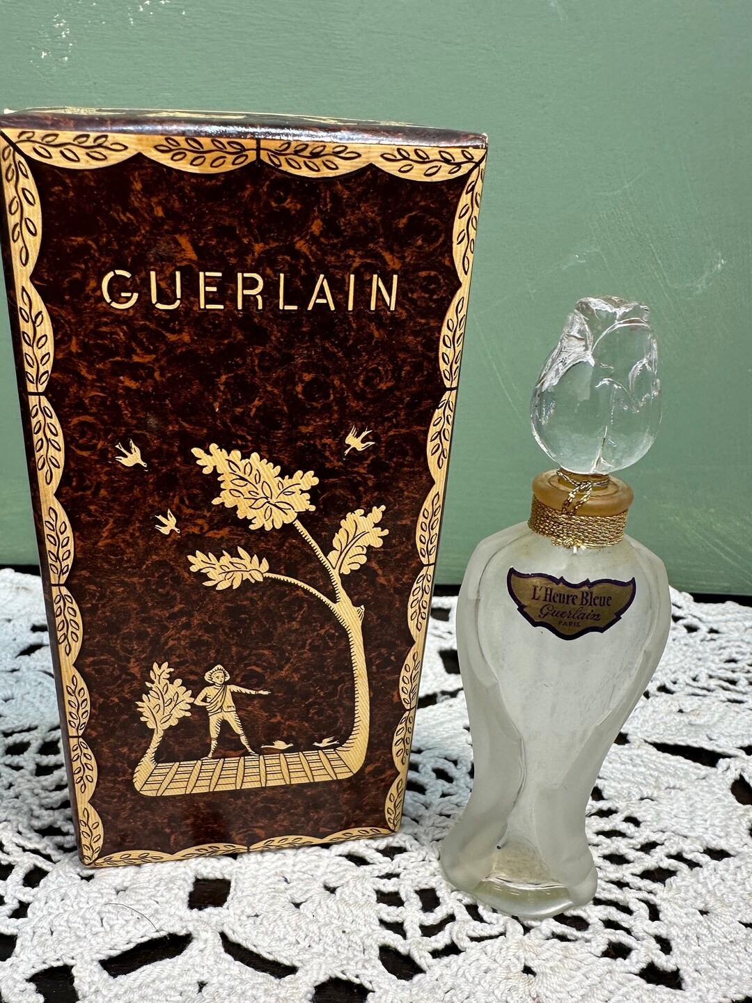 Vintage L' Heure Bleue Guerlain 1/2 Oz ROSE BUD Rosebud Perfume