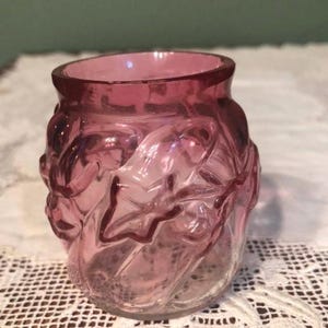 EAPG antieke Northwood tandenstoker tandenstoker Rubina Robijn robijn eikenblad koninklijk glas