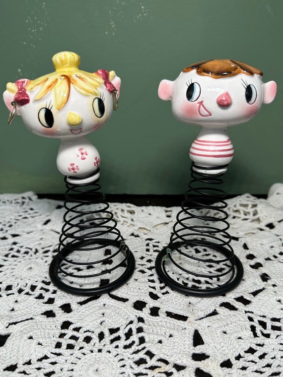 Holt Howard Spring SALT PEPPER SHAKERS Retro Japan Lefton Original