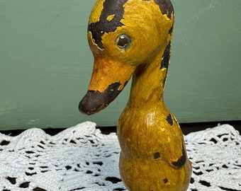 Antique mini cast iron Hubley Ugly Duckling circus painted animal adorable miniature