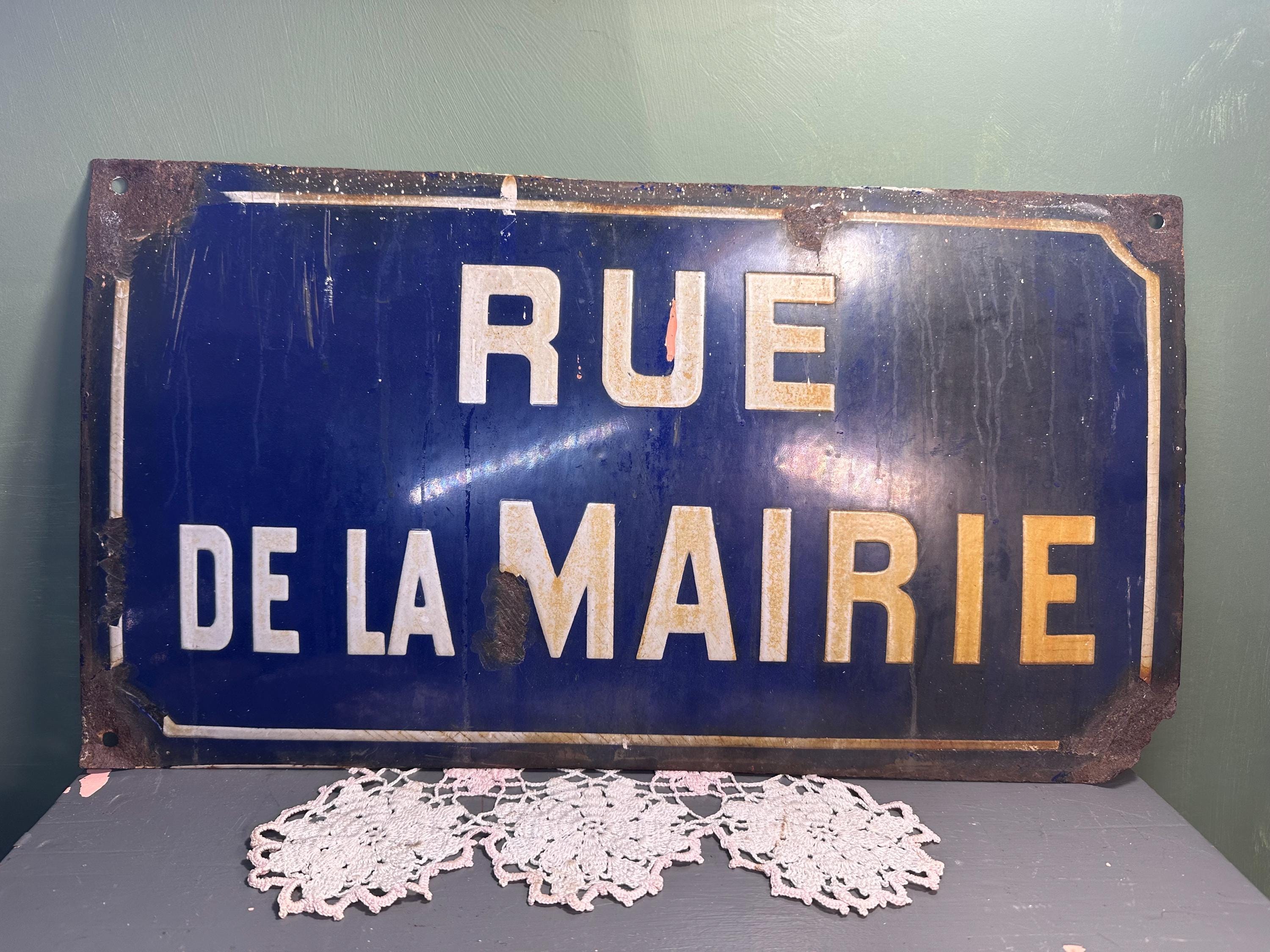 Vintage Antique French Road Signs - Etsy