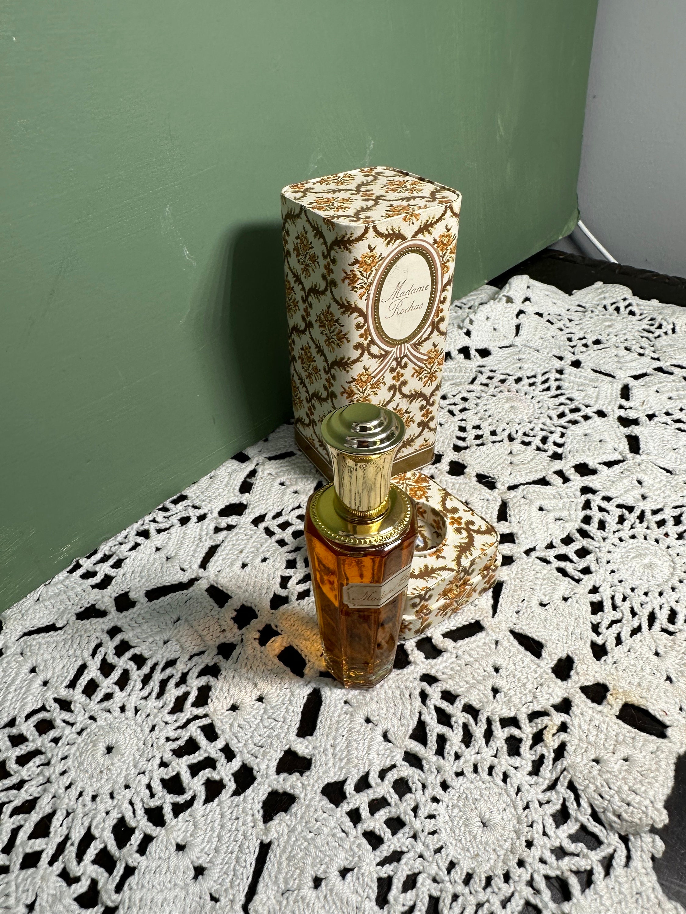 MADAME ROCHAS Marcel PERFUME Bottle of Rochas With Box Parfum