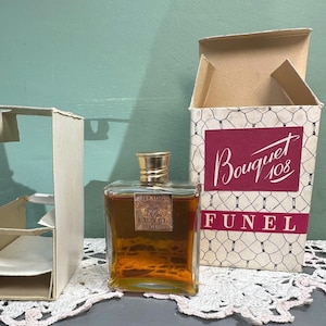 Antique Art Deco Funel Bouquet 108 Riviera Paris with box perfume bottle glass crystal unused