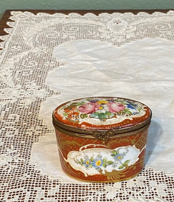 Antique Victorian France Limoges Porcelain BOX Dresser Powder | Etsy