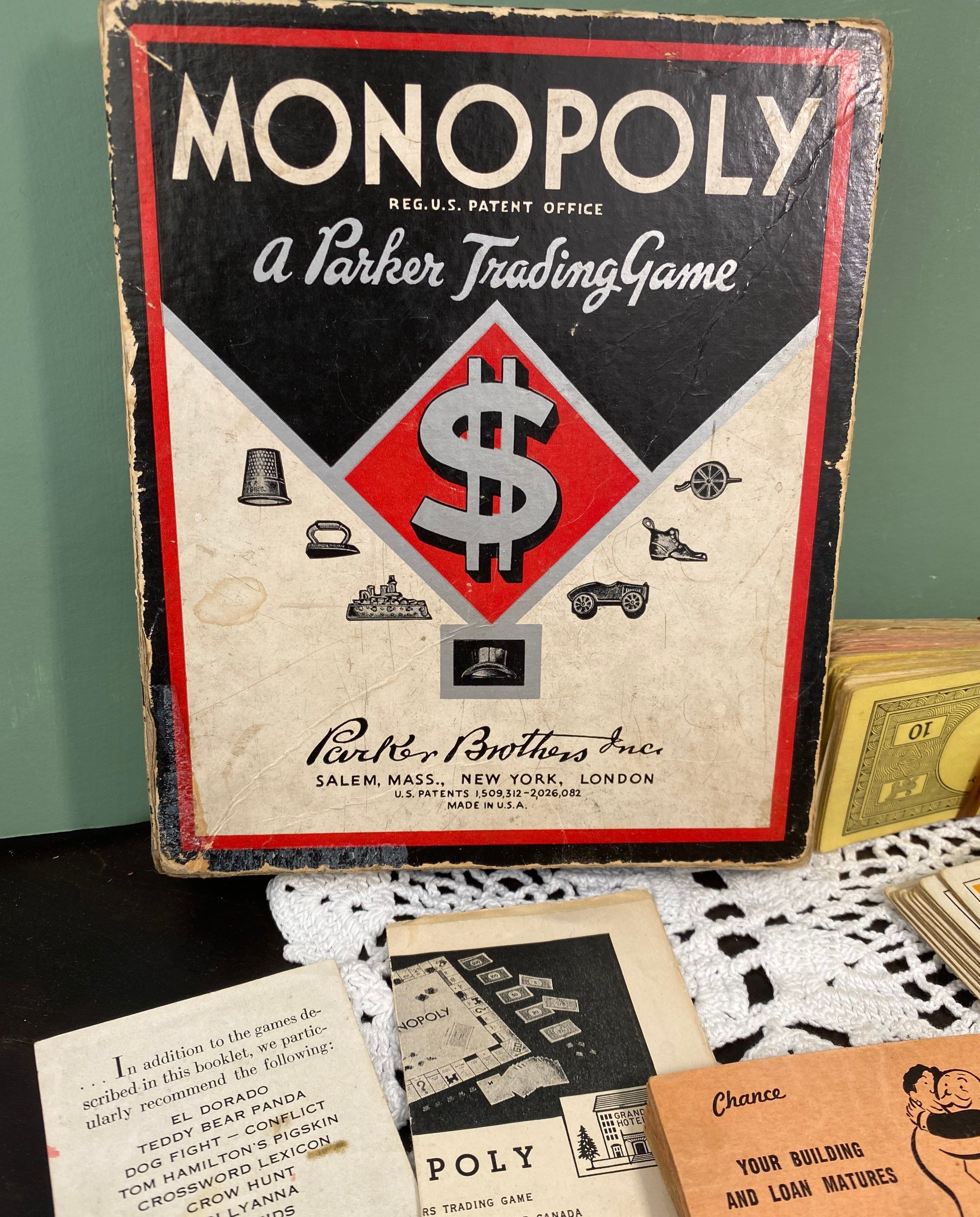 Antique Monopoly Game 1930 Board Games Childs Toy Parker - Etsy UK