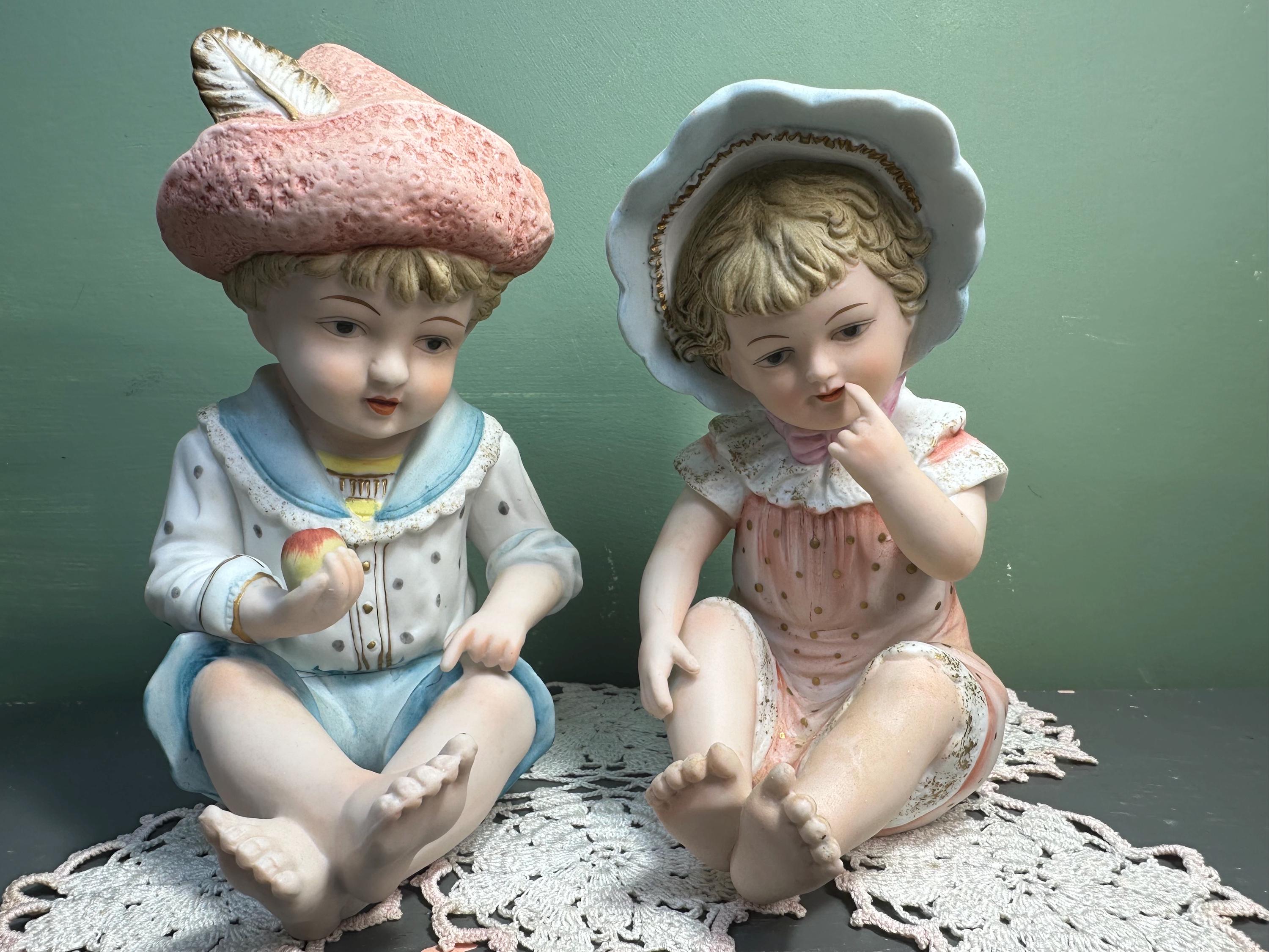 The Best Of Baby Washington(中古品) Vintage PIANO BABIES PORCELAIN Baby Painted Florals Enamel Flowers