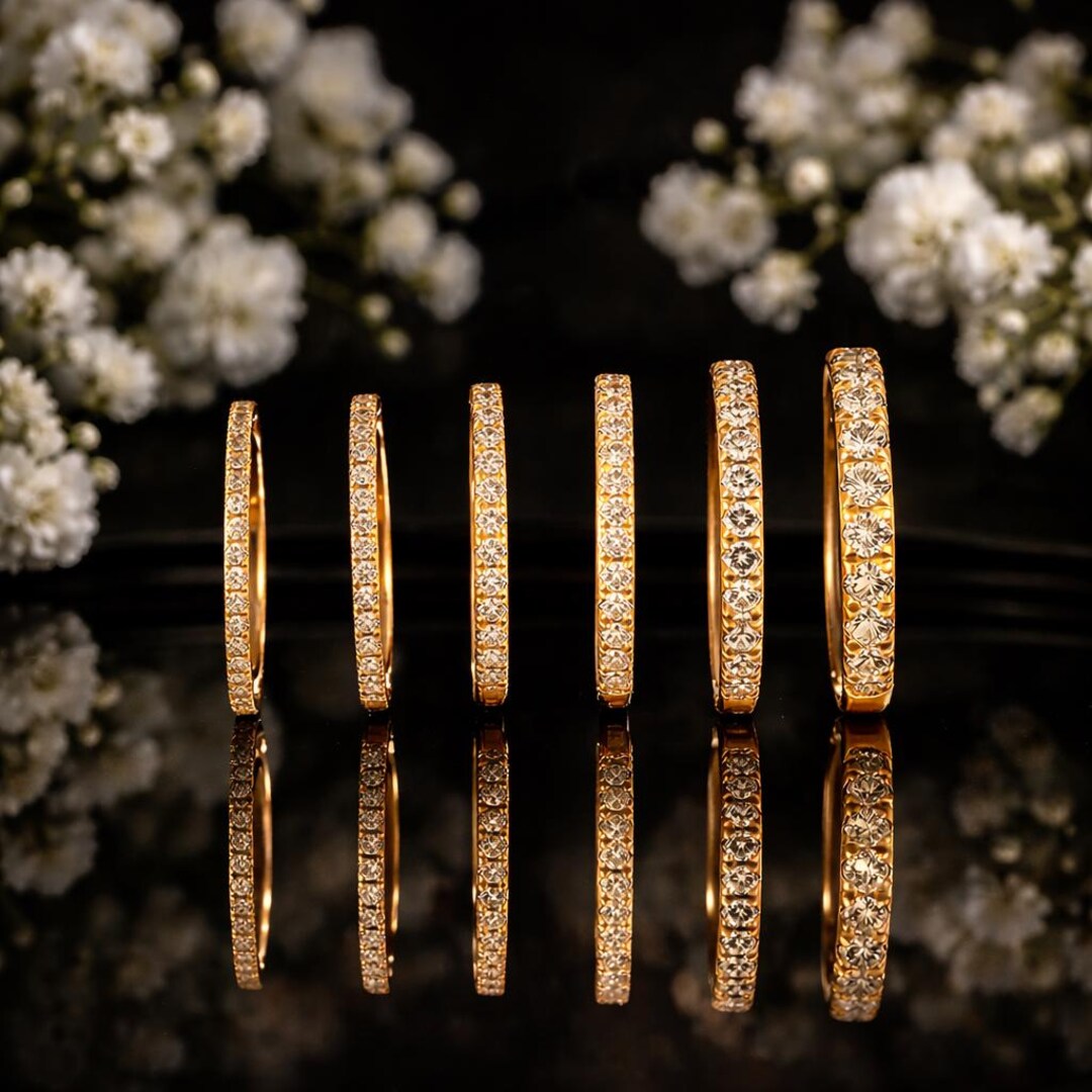 Diamond Wedding Band 14K Solid Gold Stacking Ring Half Eternity Ring ...