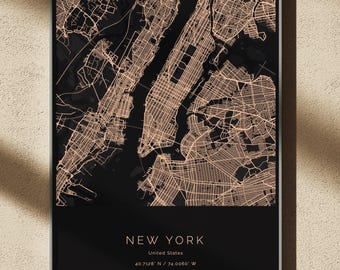 Mapa de ciudad personalizado: Arte de ubicación personalizado (Descarga digital)