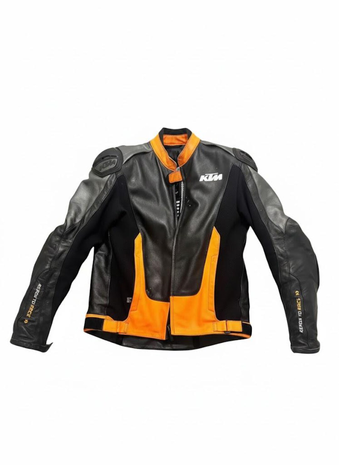 KTM Moto Riding Protection Gear Jacket – Genuine Cowhide Leather Biker ...