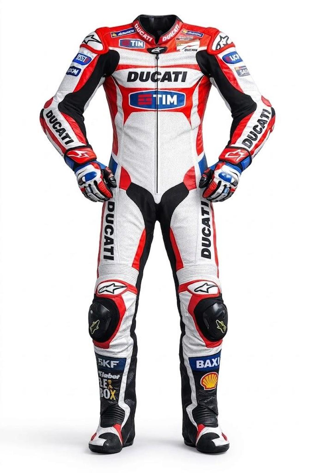 Tracksuit Racing Men’s One Piece Leather Motorcycle Racing Suit | CE Armor Motogp Track ...