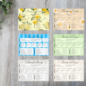 Family chore planner PDF A4 - Organization and distribution of tasks per person - 4 colors