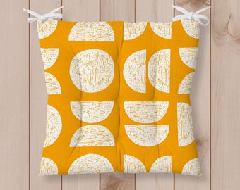 Modern Decor Seat Cushion, Geometric Kitchen Chair Pad, Made to Order