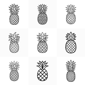 Ananas SVG PNG, tropisch fruit ontwerp, decor zomer strand, Hawaiiaanse clipart, fruit minnaar cadeau, Cricut gesneden bestand downloaden