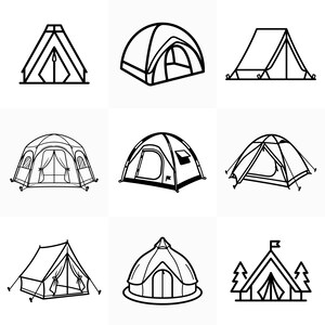 Camping SVG, PNG, Camping Tent, Outdoor Adventure, Campfire Design, Hiking Nature Art, Cricut Cut File, Silhouette