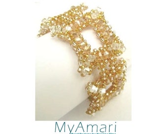 RAW Sparkling Champagne Bracelet Tutorial Instant Download