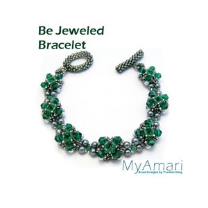 Be Jeweled Armband Net Weave Perlen Muster Instant Download Bild 1