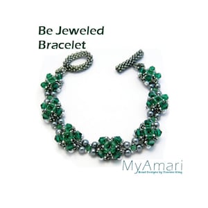 Be Jeweled Bracelet Net Weave Beading Pattern Instant Download