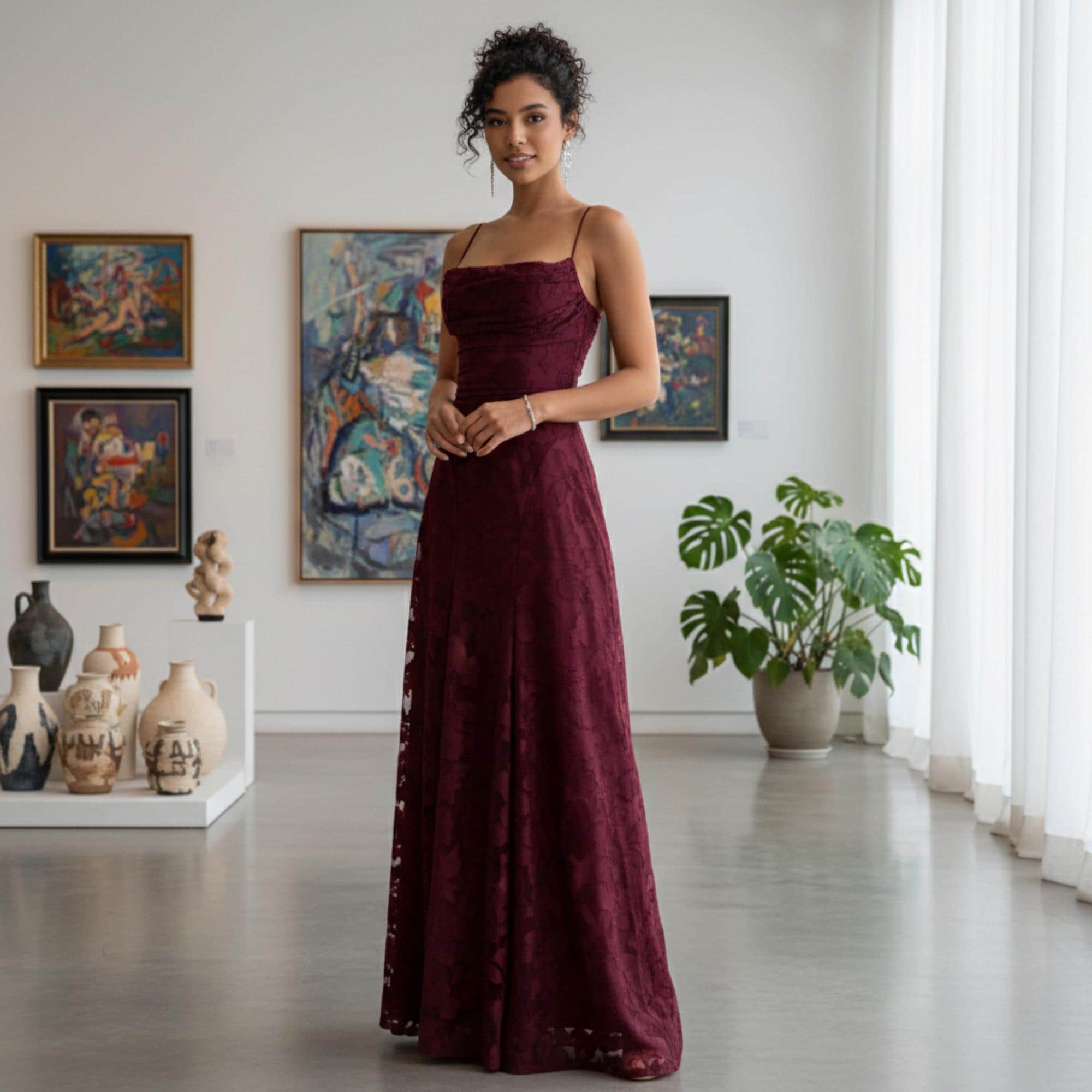 open lace back dress Long Red Prom Dresses Glitter Sequin Mermaid Evening Dress fg4771 –  formalgowns main image 1