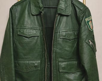 German Polizei Leather Jacket – Men’s Classic Biker Style Zee Leather