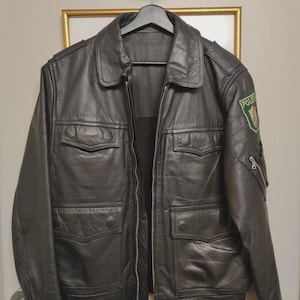 German Polizei Leather Jacket - Etsy