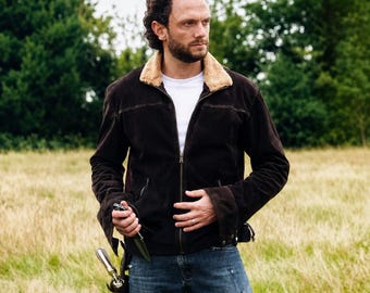 The Walking Dead Rick Grimes Suede Leather Jacket – Men’s Biker/TV Show Style