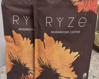 Ryze Organic Mushroom Coffee – 2 Pack, Coconut Flavor, Instant Americano
