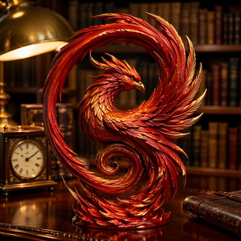 Phoenix 3D STL Model – Detailed Mythical Creature for Home Decor ...