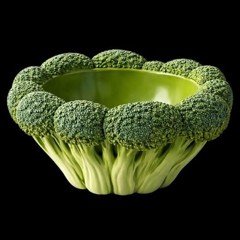 Unique Broccoli 3D STL File: Unique Broccoli-shaped Bowl - Printable Ceramic Design ...